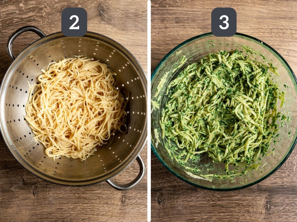 Vegan Kale Cashew and Basil Pesto Pasta